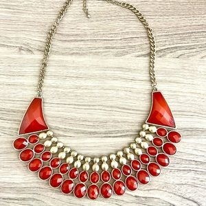 Red Bib Necklace